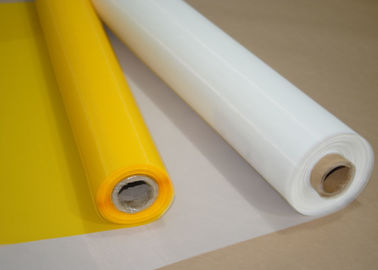 الصين أبيض / أصفر بوليستر يربط قماش 120 شبكة لزجاج يطبع، 158 ميكرون المزود