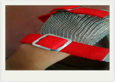 Custom Metal Mesh Safety Gloves / 304 Stainless Steel Cut Resistant Gloves 