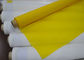 انخفاض استطالة البوليستر الحرير القماش المتسرب للشاشة الطباعة، أبيض / اللون الأصفر المزود