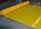 البوليستر الأصفر شبكة نسيج الشاشة الحريرية التي شيرت الطباعة عالية الكثافة، 91 ميكرون المزود